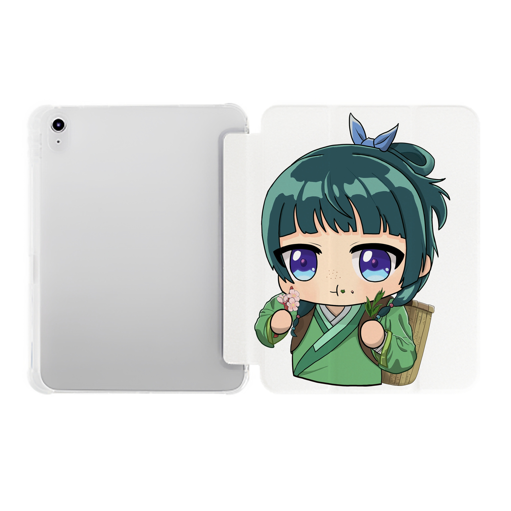 （画像用） 薬屋のひとりごと The Apothecary Diaries IPad ケース ペン収納付き 三つ折りスタンド PUレザー×シリコン 対応機種9.5/10.5/10.9インチ